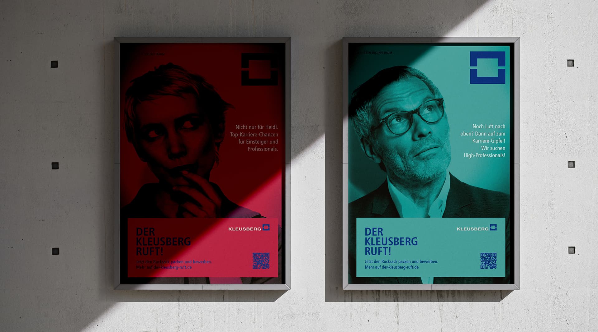 Zwei Employer Branding Plakate für KLEUSBERG 