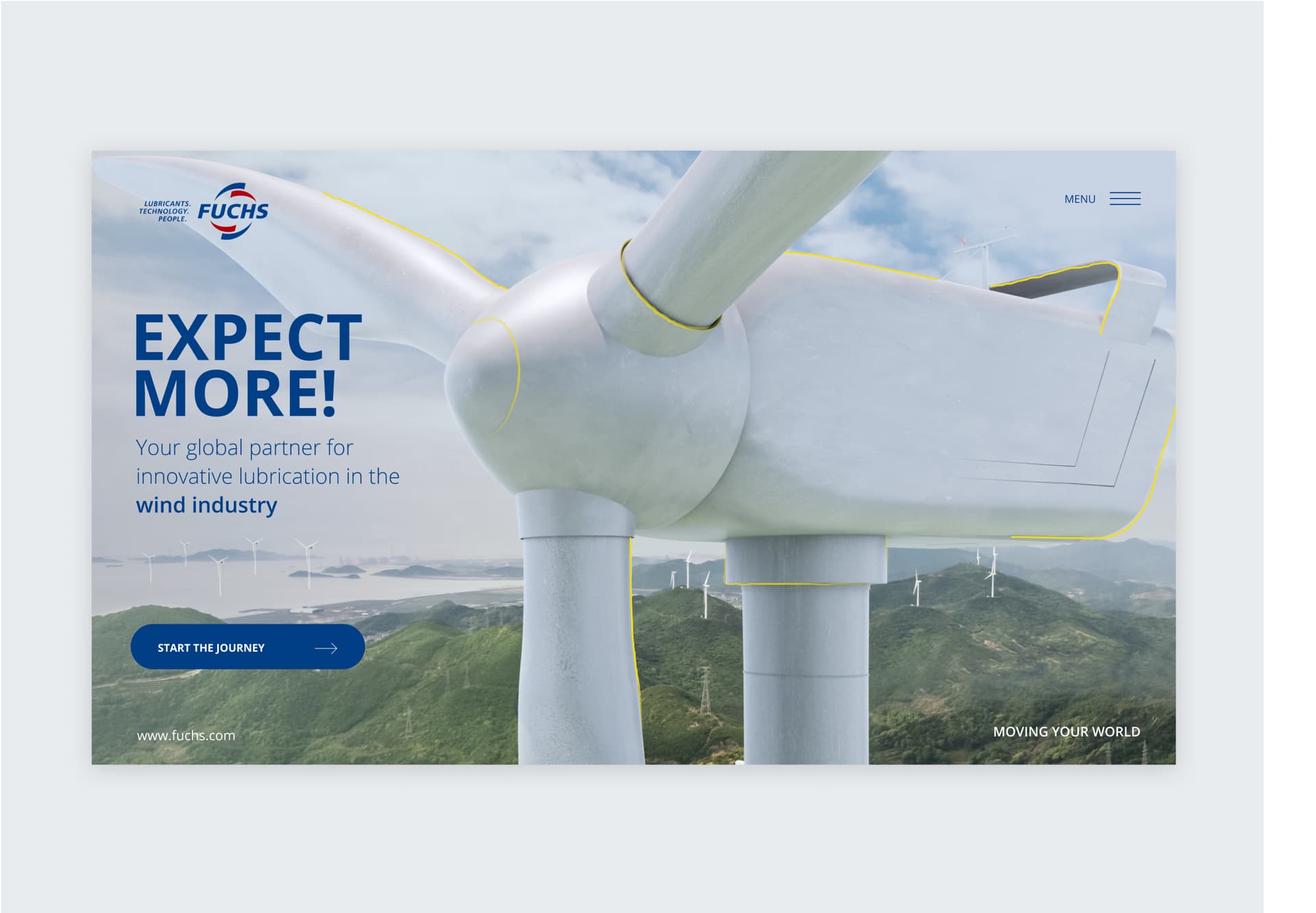 3D-Visualisierung einer Windturbine, erstellt von der Digitalagentur reaze. 