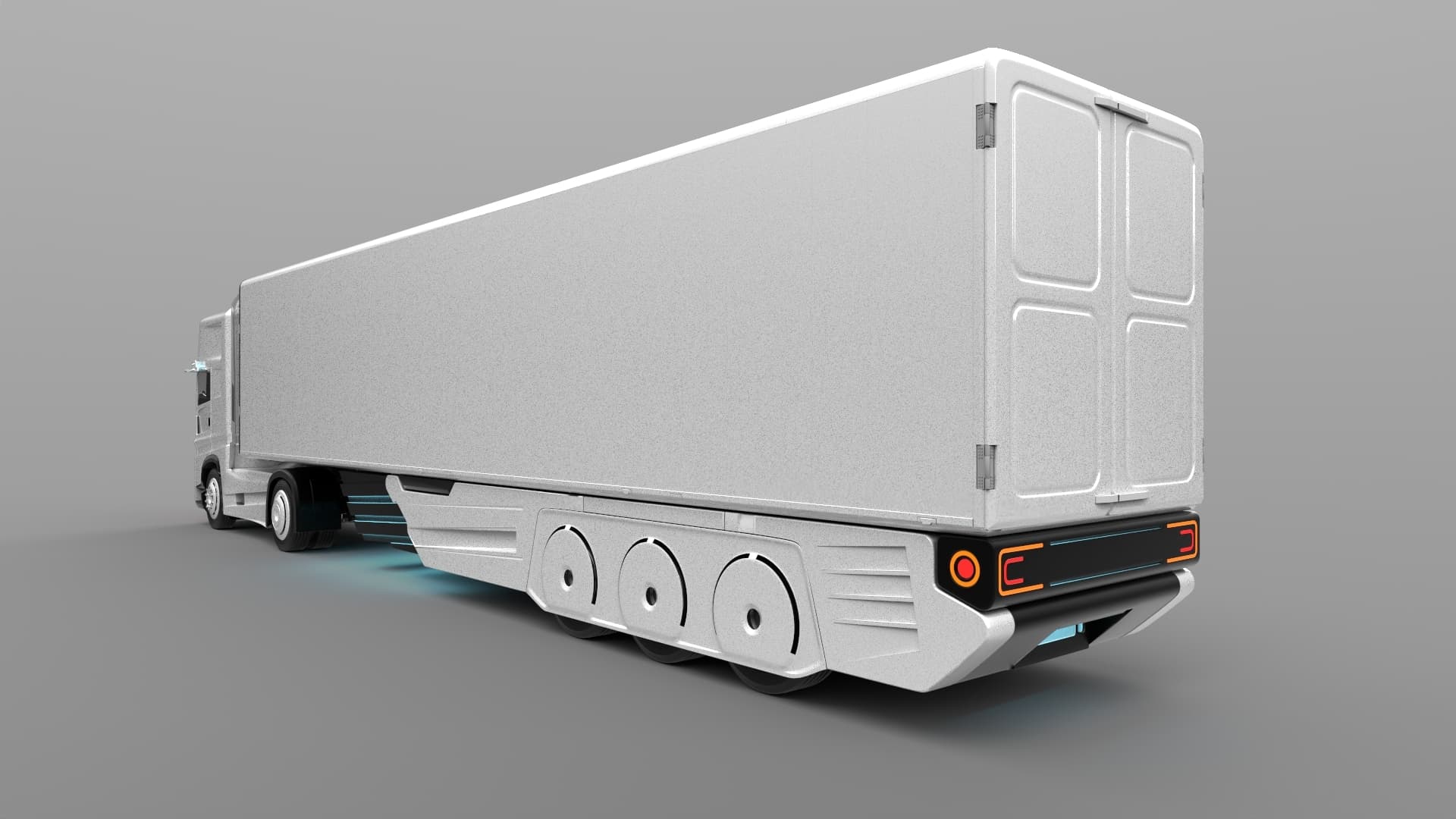 3D-Visualisierung eines LKW, entwickelt von reaze.