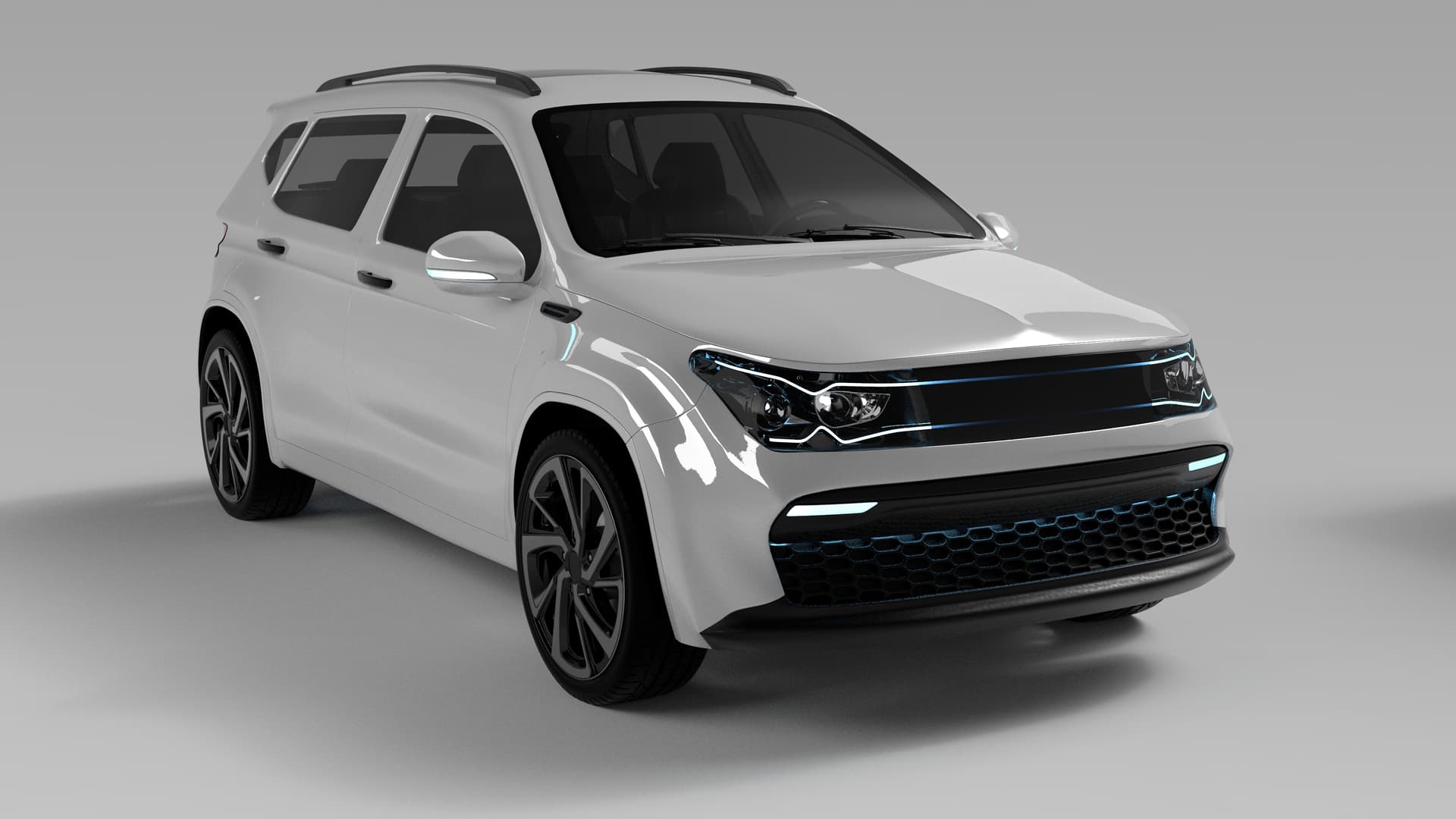 3D-Visualisierung eines Autos, erstellt von der Agentur reaze.