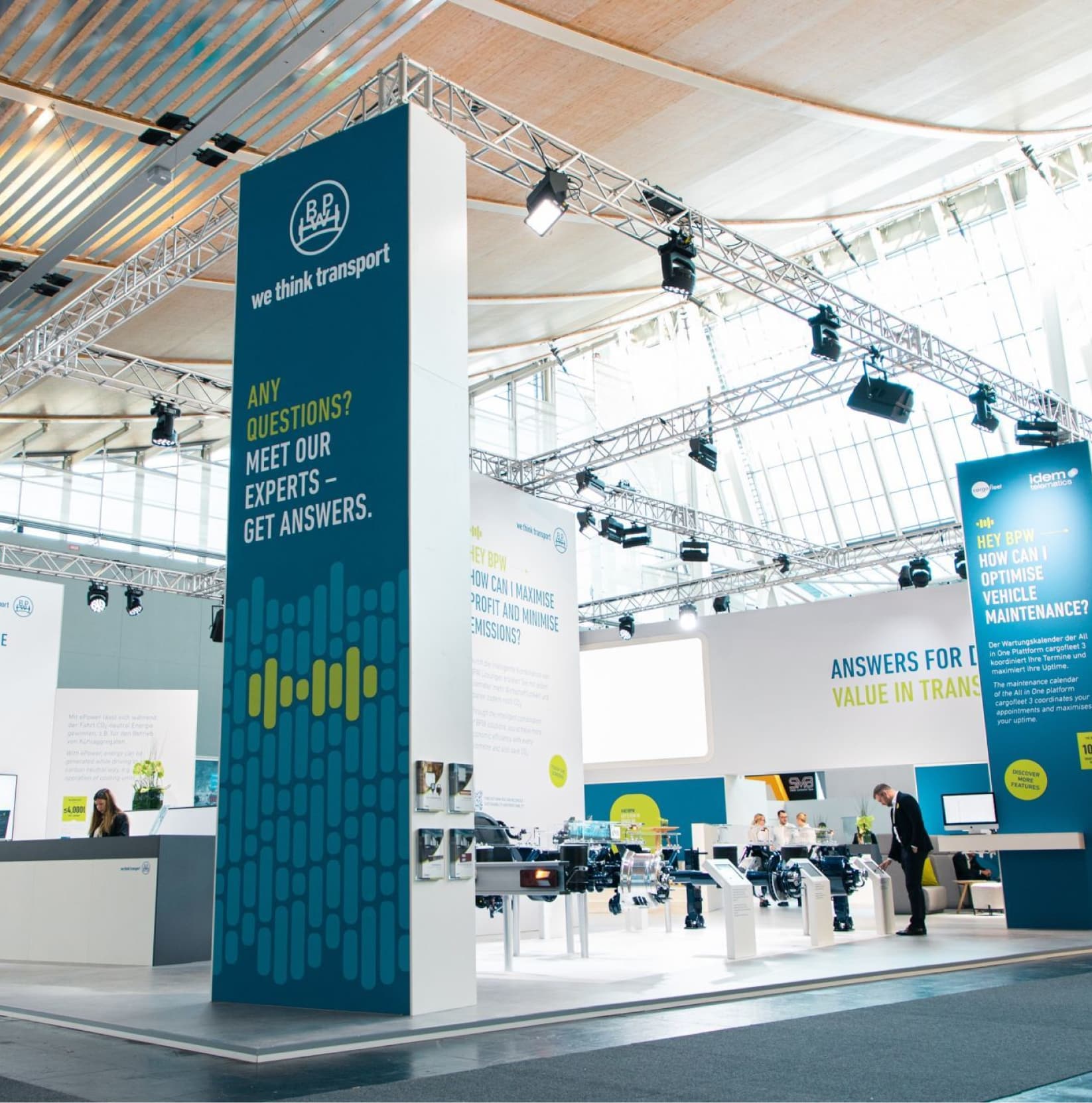 Messestand von BPW, entworfen von reaze. 