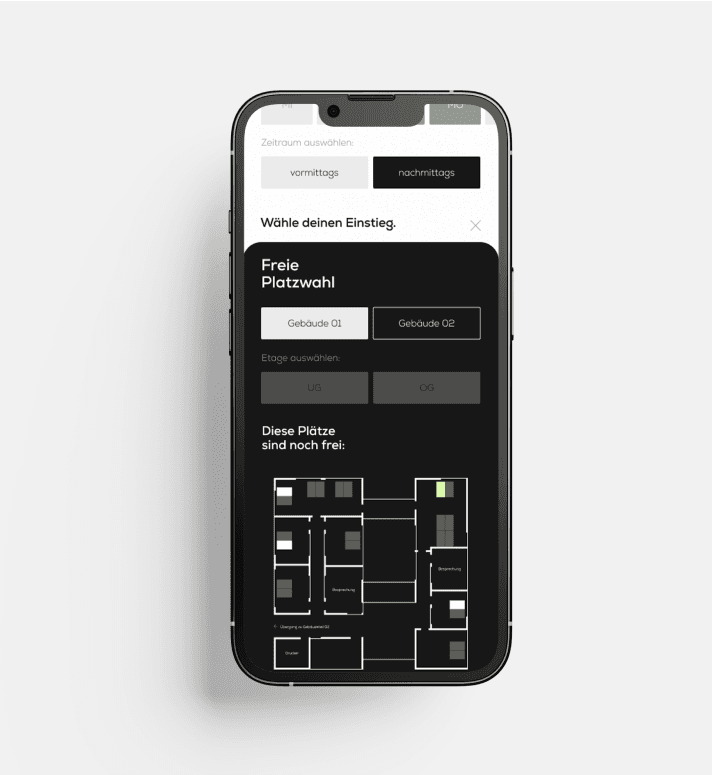 Zeitraum und freie Platzwahl