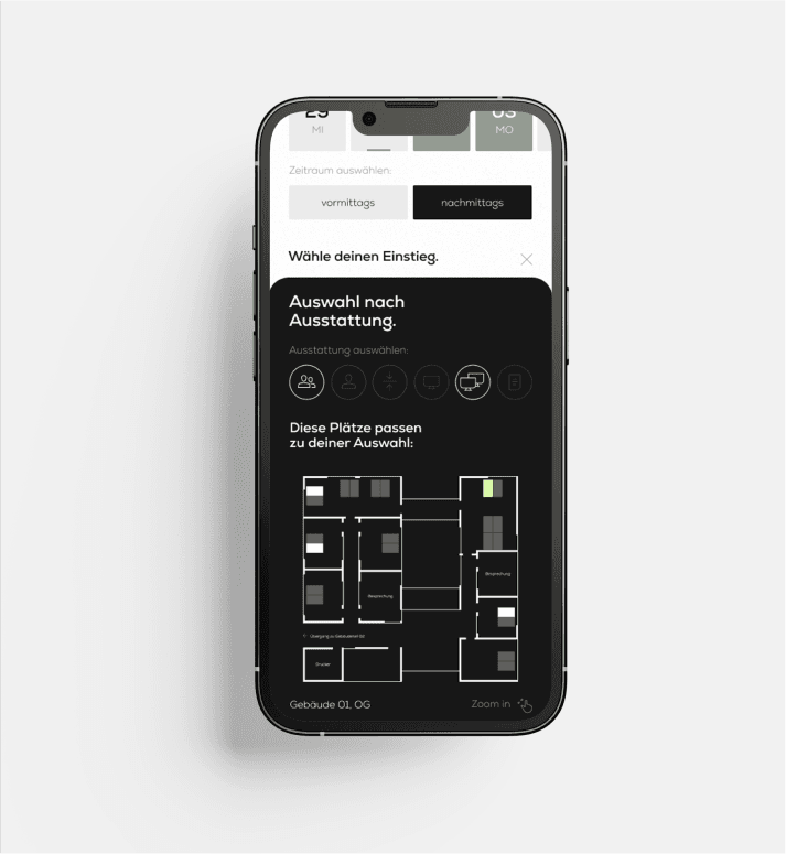 Platzwahl nach Ausstattung