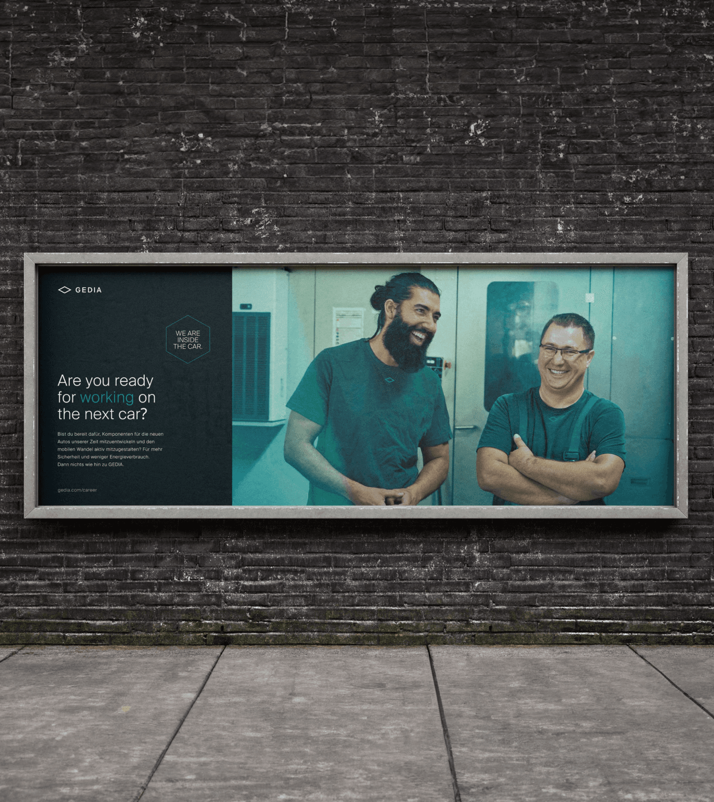 Ein Employer Branding Plakat für GEDIA