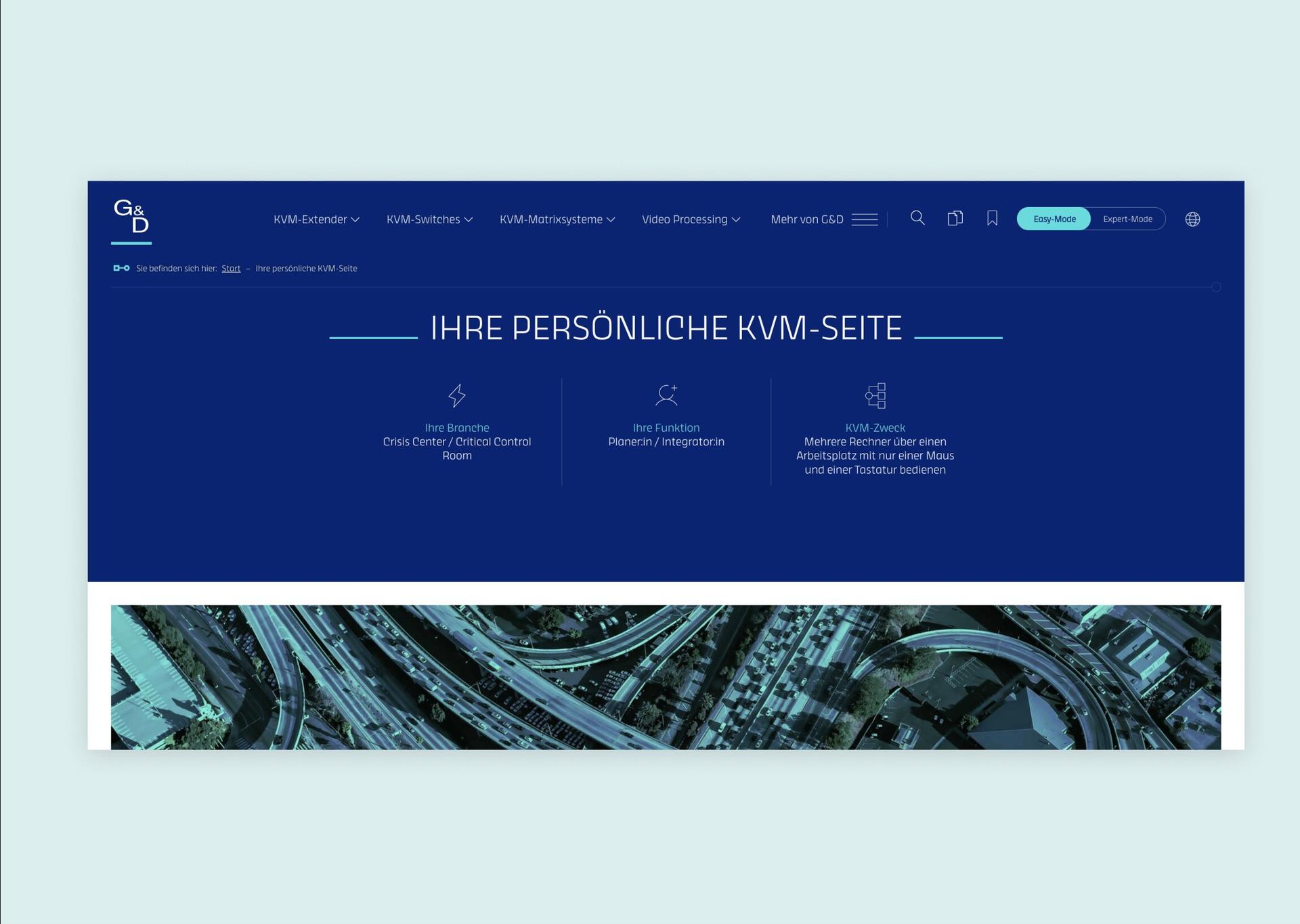 Individualisierte Website für Guntermann und Drunck - Screenshot 
