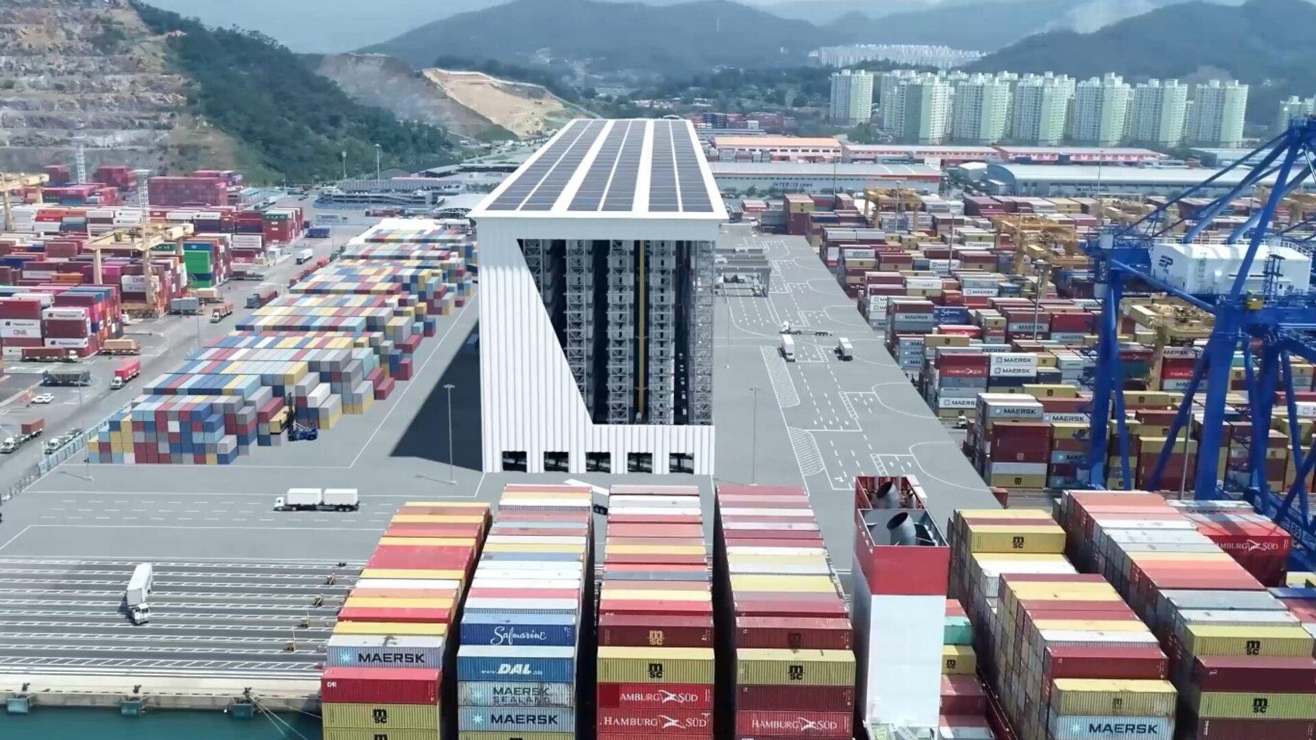 Containerlandschaft von BOXBAY mit 3D-Renderings von reaze